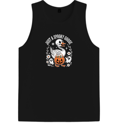 Just A Spooky Goose Halloween Pumpkin Design Men's Tank Top