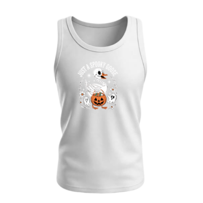 Just A Spooky Goose Halloween Pumpkin Design Women's Tank Top