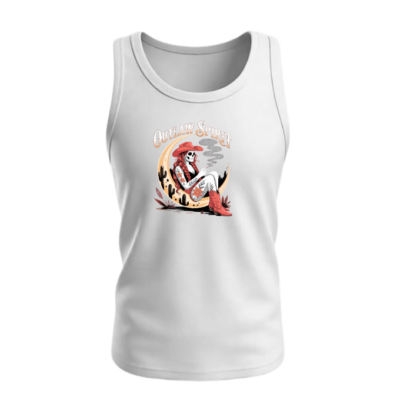 Outlaw Spirit Cowgirl Skeleton Western Style Women's Tank Top