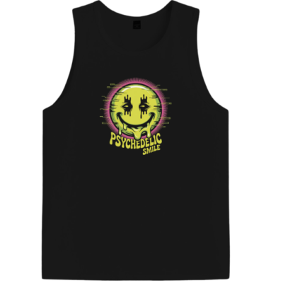 Psychedelic Smile Alien Trip Artwork Men's Tank Top