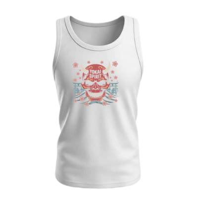 Yokai Spirit Red Demon Mask Japanese Style Women's Tank Top